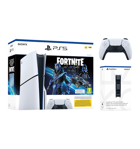 Play Station 5 Slim + контроллер DualSense + зарядная станция