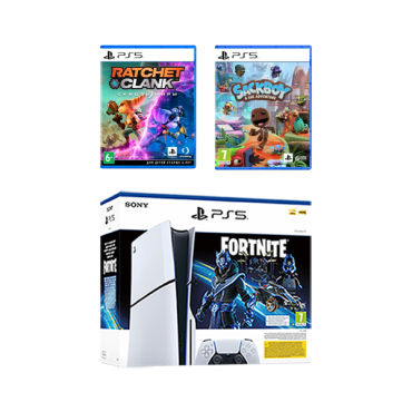 Комплект PlayStation 5 Slim Cobalt Star Bundle + Ratchet & Clank Rift Apart + Sackboy PS5