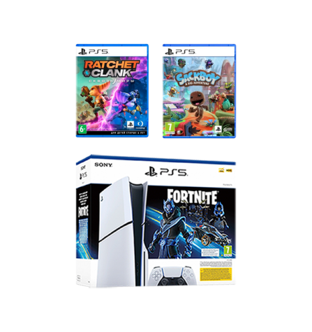 Комплект PlayStation 5 Slim Cobalt Star Bundle + Ratchet & Clank Rift Apart + Sackboy PS5