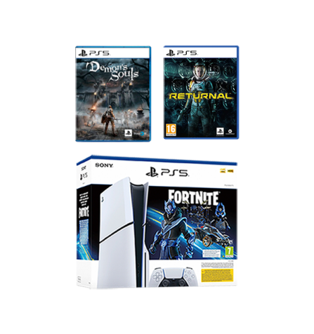 Комплект PlayStation 5 Slim Cobalt Star Bundle + Returnal PS5 + Demon's Souls PS5