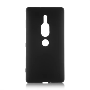 Матовый силиконовый чехол Brosco Colourful для Sony Xperia XZ2 Premium, черный